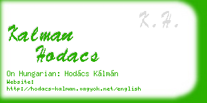 kalman hodacs business card